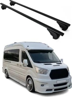 Produktbild von Dachträger Grundtäger für Ford Transit 2014-2025 75kg Metall Schwarz 2 tlg