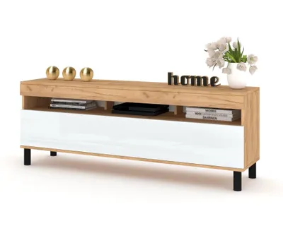 Produktbild von TV-Lowboard Fernsehschrank PLAY STEHEND Craft Eiche/Weiß Hochglanz 120cm