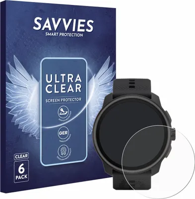 Produktbild von 6x Für Suunto Race S Schutzfolie Savvies Displayschutz Display Schutz Folie Klar Transparent