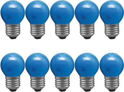 Produktbild von 10 x Paulmann Glühbirne Tropfen P45 25W E27 BLAU Kugel Glühlampe blue