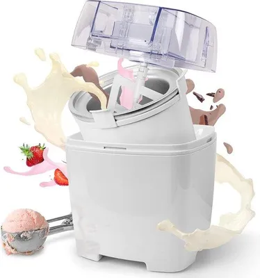 Obrázok produktu pre Stroj na výrobu zmrzliny – zmrzlinovač – stroj na mäkkú zmrzlinu pre domácnosť – 540 W – 1,5 l – biela
