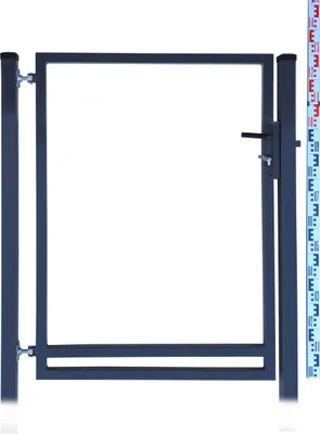 Produktbild von Gartentor - Rahmen für Zaunlatten und Paneele 130 cm Graphit RAL7016 + PFOSTEN | Zaunlatten