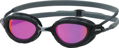 Produktbild von Zoggs Predator Titanium - verspiegelte Schwimmbrille, Farbe:grau schwarz/pink