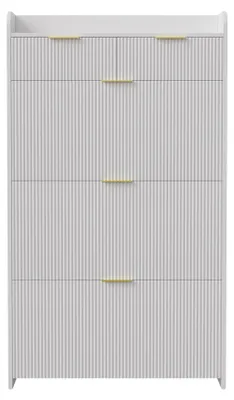 Image de Meuble à chaussures, rangement à plusieurs niveaux, design moderne, blanc-B