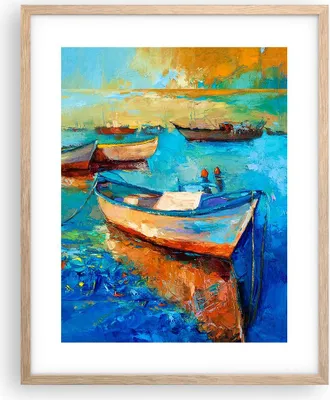 Produktbild von Gerahmtes Poster - Rahmen in heller Eiche - £ódŸ Hafen Bunt - 40x50 cm - Wand Bild - Wanddeko - Wandbilder - Kunstposter - Wandposter - Bilderrahmen - Bilder - Kunstdruck - Wandbild - P2NPA40x50-4160