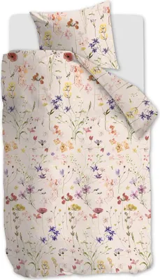 Produktbild von Beddinghouse Baumwoll- Bettwäsche-Garnitur Flowerlove Farbe Sand Größe 135x200+80x80
