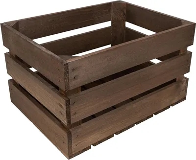 Produktbild von Creative Deco Holzkiste Braun | 40 x 30 x 23 cm | Deko Kiste Holz Obstkiste Weinkiste Aufbewahrungskiste