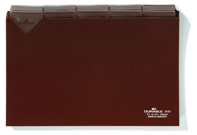 Produktbild von DURABLE Leitkarten A5 5/5-tlg. 25 St. umschweißt, 315111 braun