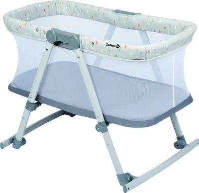 Produktbild von Safety 1st Babybett Morning Star, zusammen-klappbare Babywiege inkl. Reisetasche, geeignet ab der Geburt bis ca. 9 Monate, Warm Grey