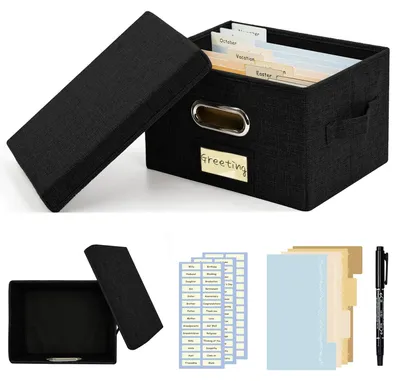 Imagen del producto de Organizador en caja para tarjetas de felicitación, con 20 separadores