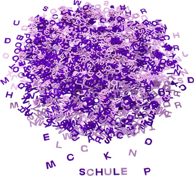 Produktbild von Oblique Unique ABC Alphabet Buchstaben Konfetti Streudeko Tisch Deko Schuleinführung Einschulung Party lila rosa