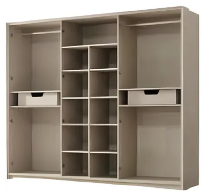 Produktbild von Schlafzimmer Komplett 5tlg Bett 2x Nachttische Kleiderschrank Schminktisch Holz