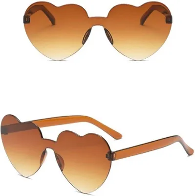 Produktbild von Go Go Gadget – Partybrille – Sonnenbrille – Herz – Hippie-Brille – Sommer – Braun