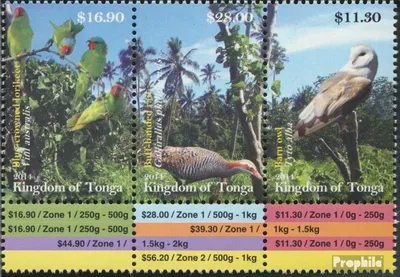Produktbild von Briefmarken Tonga 2014 Mi 2006-2008 Sechserblock (kompl.Ausg.) postfrisch Vögel
