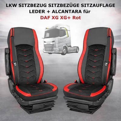 Produktbild von LKW SITZBEZUG SITZBEZÜGE SITZAUFLAGE LEDER + ALCANTARA DAF XG XG+ Rot