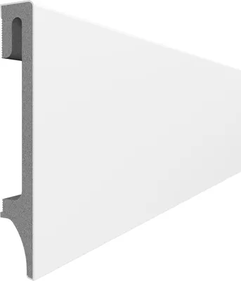 Zdjęcie produktu dla Listwa przypodłogowa VOX 401 ESPUMO – nowoczesna listwa przypodłogowa z PVC – wodoodporna i wyjątkowo odporna na uderzenia – 2,4 m – biała