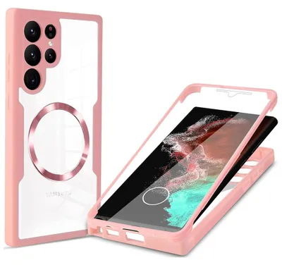 Obrázok produktu pre Techsuit ColorVerse 360 – ochrana obrazovky + puzdro na Samsung Galaxy S22 Ultra 5G – ružový