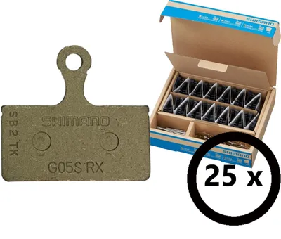 Produktbild von Shimano Discbeläge Resin G05S-RX 25 pcs. BR-M9000/8100/7100/6100 grau