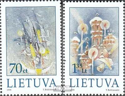 Produktbild von Briefmarken Litauen 1999 Mi 715-716 (kompl.Ausg.) postfrisch Grußmarken
