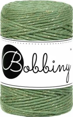 Produktbild von Bobbiny Macrame Cord 1,5 mm 100 m Golden Eucalyptus Green Schnur