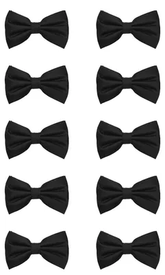 Produktbild von Fabio Farini - 10 Stück Herren Fliegen - Farbton Schwarz - Männer Querbinder Vorgebunden Schwarz - Obsidian