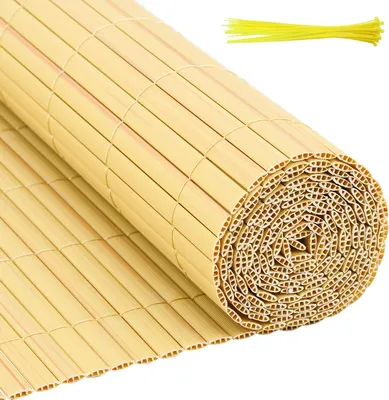 Immagine prodotto di Hengda PVC privacy schermo mat privacy recinzione balcone frangivento privacy schermo per recinzione bambù 140x800cm