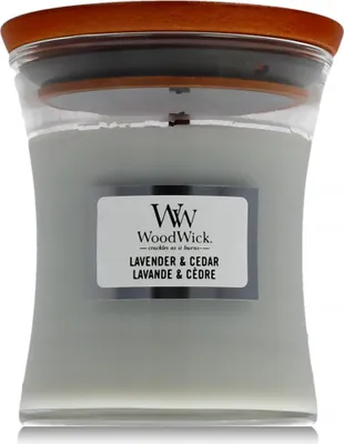 Productafbeelding van Woodwick Lavender & Cedar geurkaars 85 g