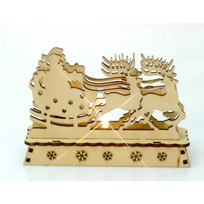 Produktbild von SANTA CLAUS HOLZ LED Leuchte Lampe Pyramidenleuchter Weihnachtsdeko Fensterbank