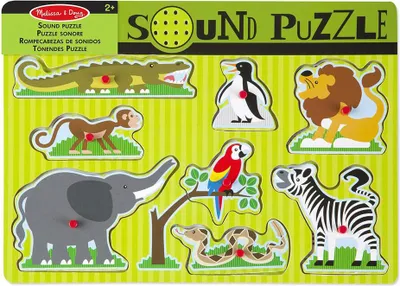 Image de Melissa & Doug - Puzzle sonore en bois Les animaux du zoo