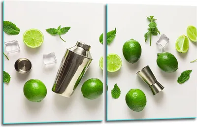 Produktbild von Herdabdeckplatten 2x40x52 Glaskeramikkochfeld 2-Teilig Glas Spritzschutz Limette