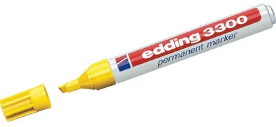 Produktbild von Edding 3300, Gelb, Meißel, Weiß, Gelb, Aluminium, 1 mm, 5 mm