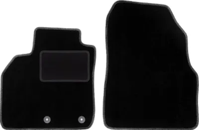 Image de Tapis de sol avant velours sur-mesure pour Renault Grand Scenic III (2009-2015, 7 personnes) noir, jeu 2 pièces, fixations - STANDRAD