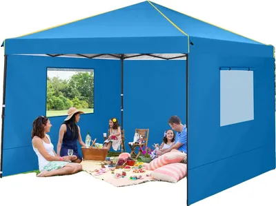 Productafbeelding van Paviljoen, waterdichte overkapping, draagbaar, opklapbaar, blauw