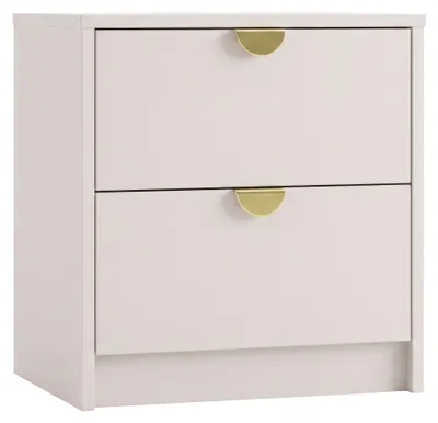 Produktbild von MIRJAN24 Nachttisch Manila, Nachtschrank mit 2 Schubladen, Nachtkonsole (Farbe: Cashmere)