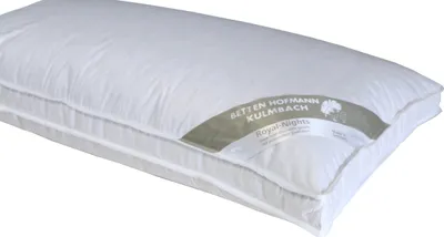 Produktbild von Betten Hofmann Daunenkissen 40x80 cm 600 g Kopfkissen Außensteg prall 100% neue Daunen