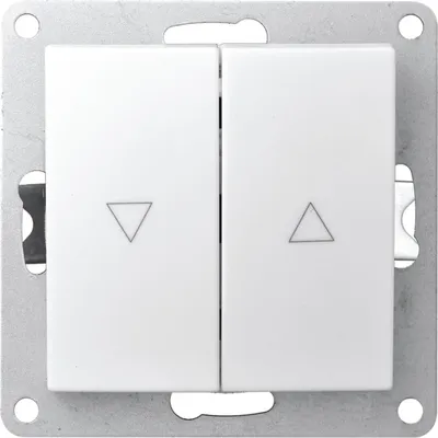 Produktbild von Jalousie-Taster McPower "Flair", Hoch und Runter, 250V/10A, UP, weiß, matt
