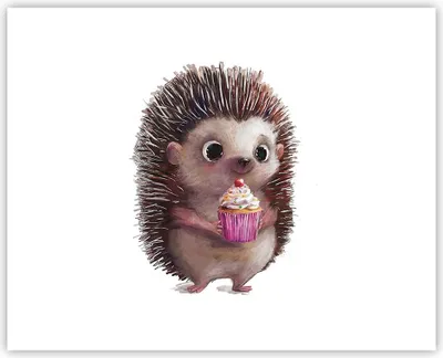 Produktbild von Poster - Poster ohne Rahmen - Igel Cupcake Kinder - 50x40 cm - Wand Bild - Wanddeko - Wandbilder - Kunstposter - Wandposter - Bilder - Kunstdruck - Wanddekoration - Wandbild - P2XAA50x40-4769