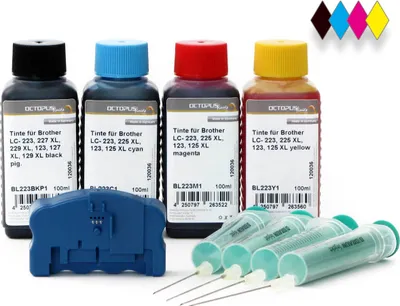 Obrázek produktu pro Resetovač čipu pro Brother LC-223, 225, 227 včetně 4x inkoustu