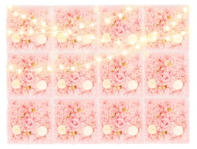 Produktbild von Künstliche Blumenwandpaneele, langlebige Konstruktion, realistisches Design, Champagner, M