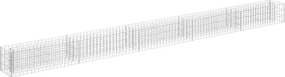 Zdjęcie produktu dla Podwyższona Donica Gabionowa, Galwanizowana Stal, 450X30X30 Cm Lumarko!