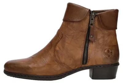 Produktbild von Rieker Dames enkellaarsjes Enkellaarsjes Hak - cognac - Maat 36