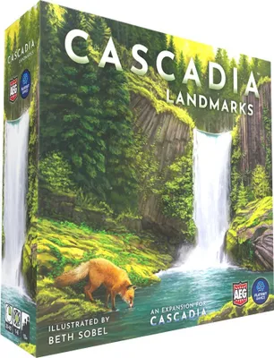 A game box depicting a natural landscape with waterfalls and a fox.