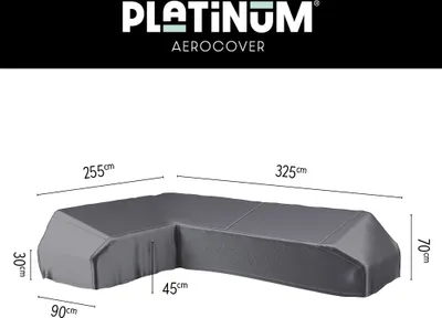 Produktbild von AeroCover 7882, Terrassenbankabdeckung, Grau, Polyester, 3,25 m, 2,55 m, 70 cm