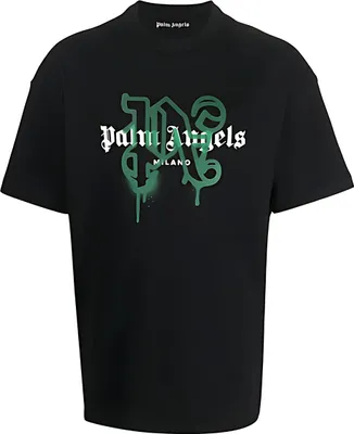 Produktbild von Palm Angels Milano Monogram Print T Shirt Schwarz Herren