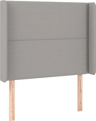 Immagine prodotto di Testiera ad Orecchio Grigio Chiaro 93x16x118/128 cm in Tessuto