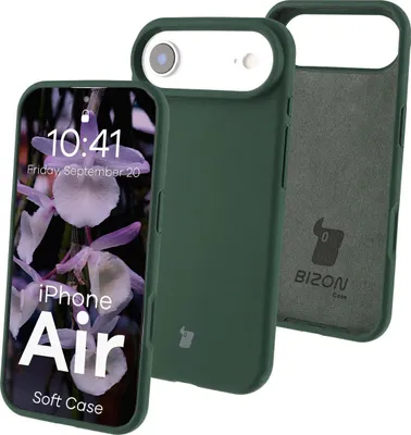 Produktbild von Silikon Handyhülle für iPhone Air, Bizon Soft Case, Dunkelgrün