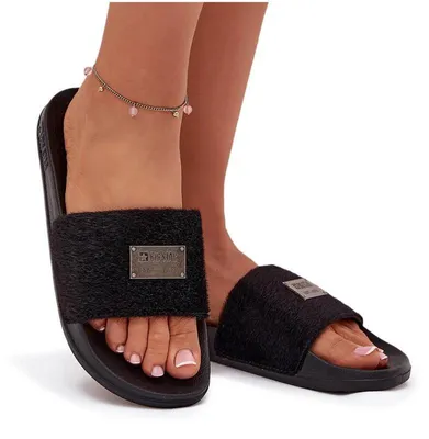 Produktbild von Damen-Slipper Auf Schaumsohle Mit Fell Big Star SS274716 Schwarz 40