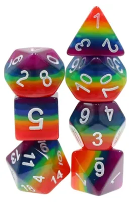 Imagen del producto de Juego de dados Foam Brain Games: dados de colores para juegos de rol
