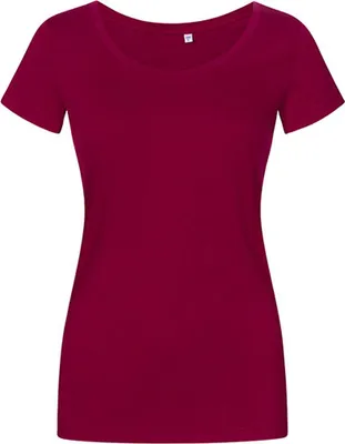 Immagine prodotto di X.O by Promodoro 1545 | Maglietta donna a girocollo, cotone pettinato - Colore: Berry - Taglia: M