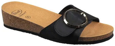Produktbild von Scholl Damen Amalfi Pantolette Sandale, Schwarz, 41 EU